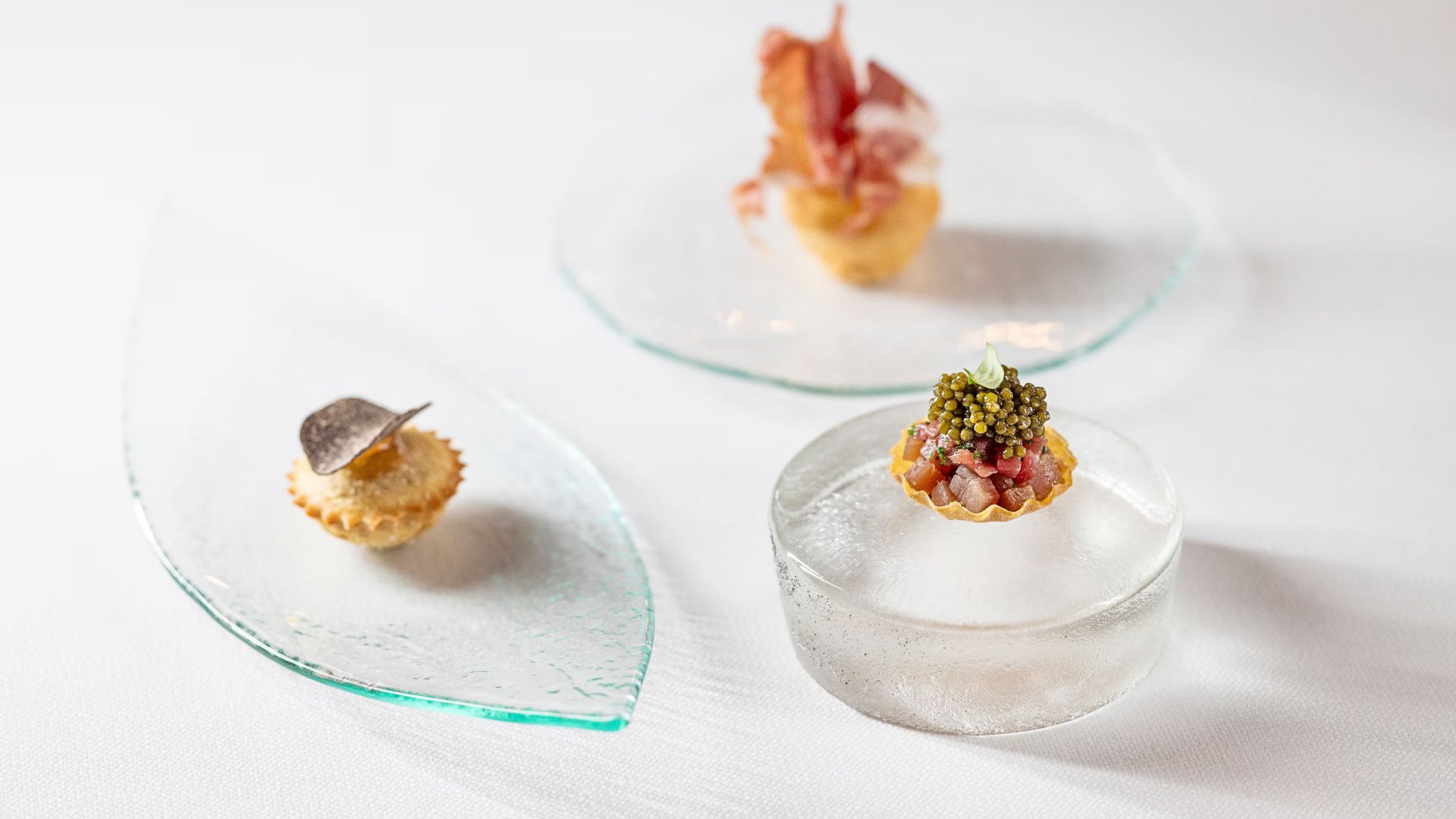 De tre snackanretninger fra signatur menuen.